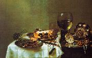 Willem Claesz Heda Breakfast Still Life with Blackberry Pie Sweden oil painting artist
